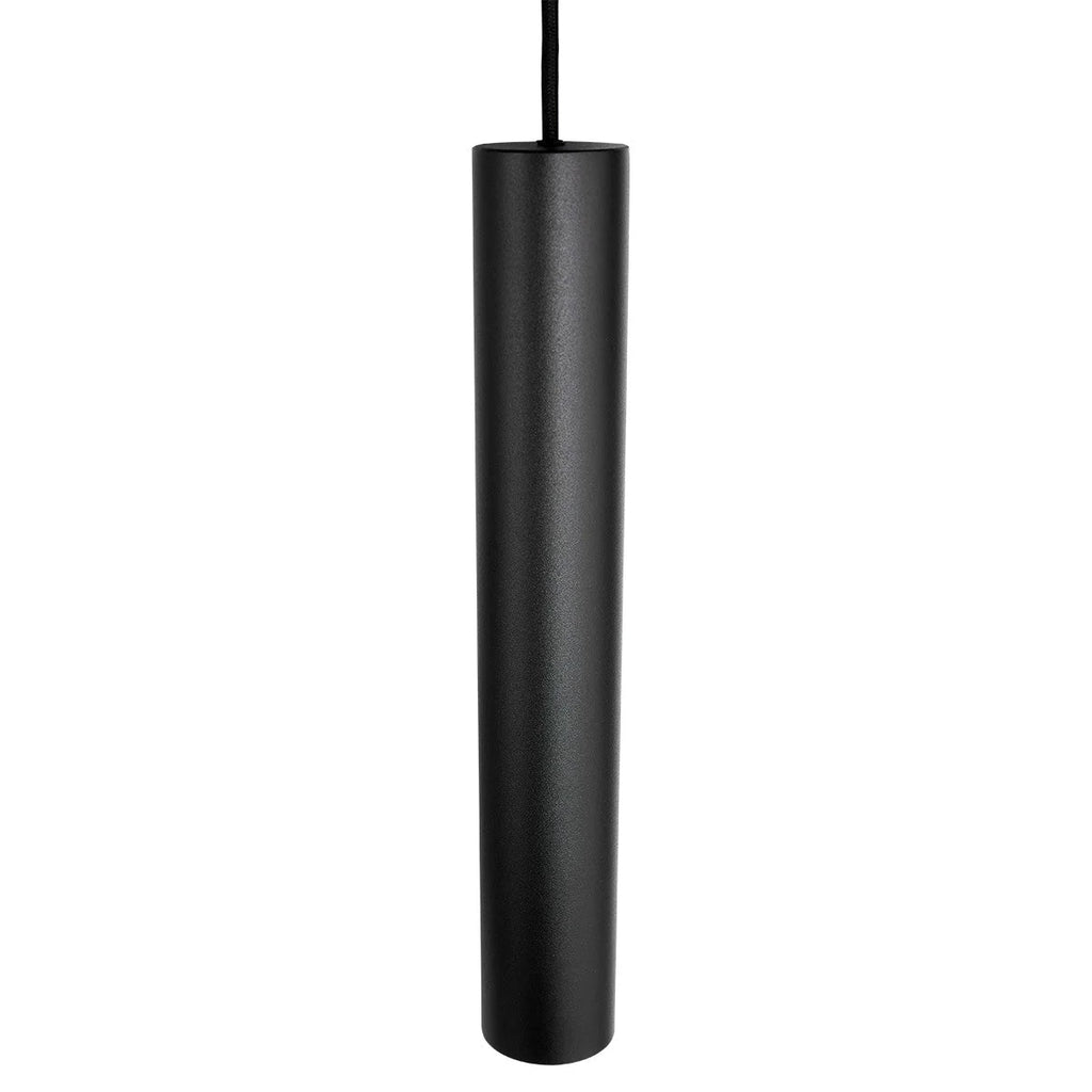 Suspension multiple noire en verre fumé à sphères ajourées, éclairage cylindrique noir