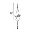 Pot de plante suspendu en macramé noir pour décoration intérieure élégante