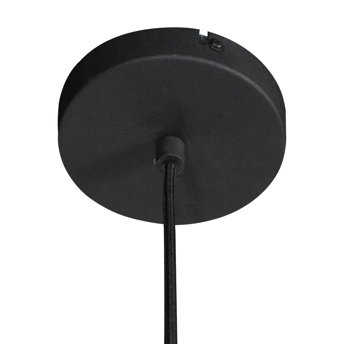 Suspension ovale en maille noire avec ampoule vintage, diamètre 60 cm plafond noir