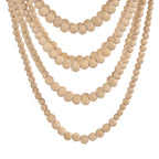 Guirlande perles bois naturel ton goutte H80 cm