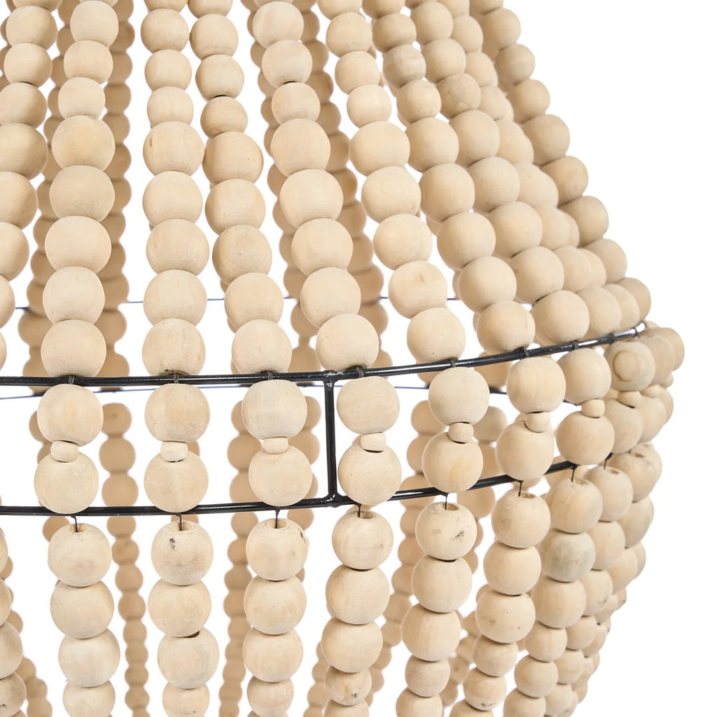 Lustre en coquillages ivoire translucides, forme goutte H85 cm
