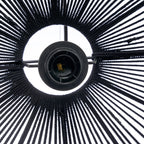 Suspension cascade en perles de bois noires, Ø47 cm