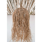 Suspension en raphia et rotin naturel de 70 cm, éclairage en fibres naturelles style chaume