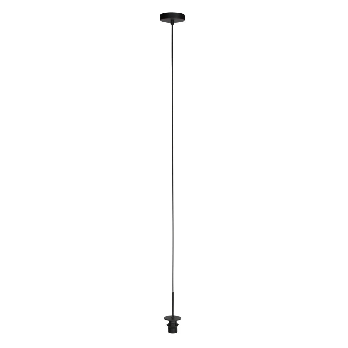 Luminaire suspendu rond en bambou et métal noir ajouré de 50 cm