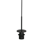 Lampe suspendue ronde en bambou et métal noir ajouré diamètre 50 cm