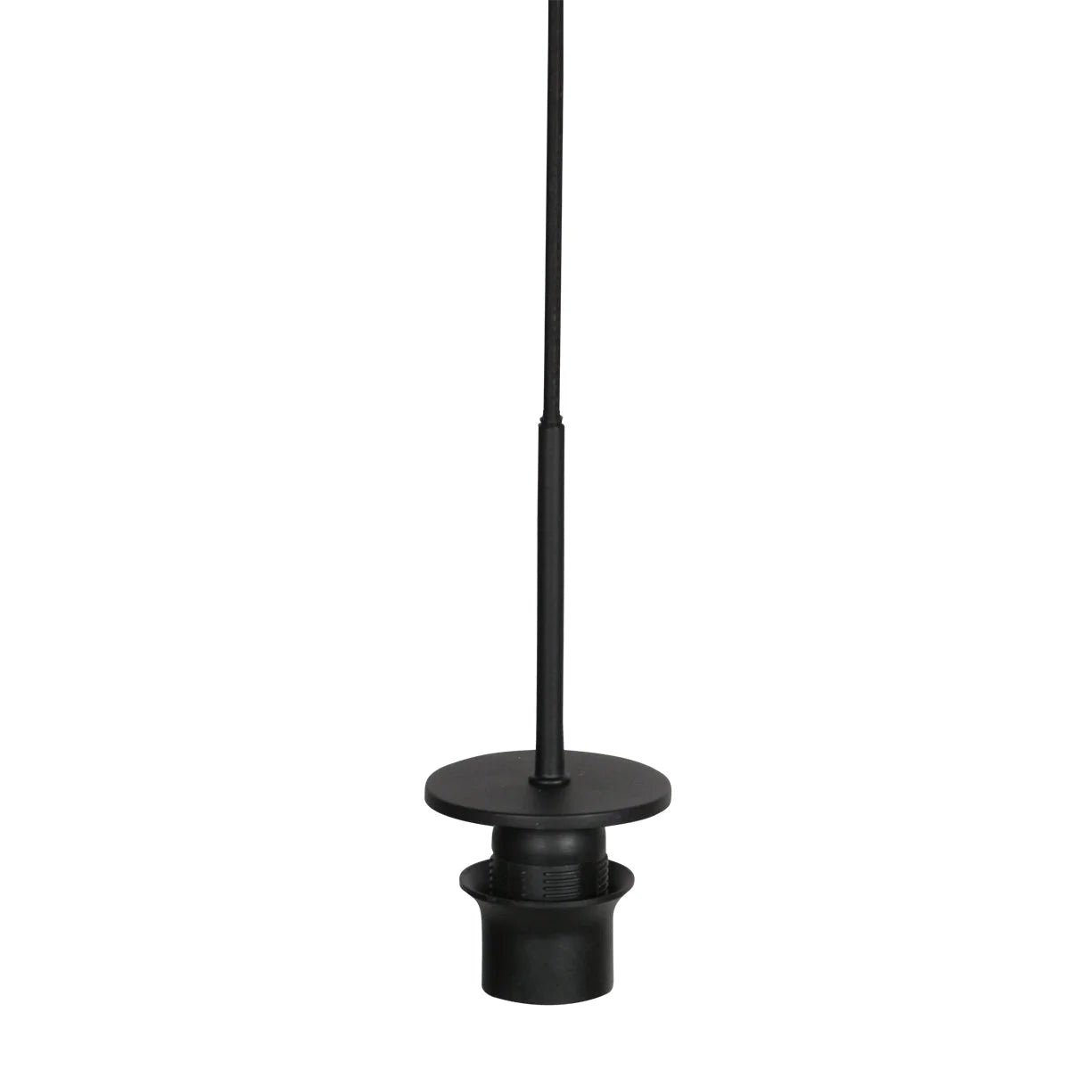 Lampe suspendue ronde en bambou et métal noir ajouré diamètre 50 cm