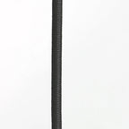 Cordon tressé noir pour suspension ronde en bambou et métal noir ajouré Ø50 cm