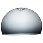 Suspension ronde en plastique gris fumé translucide avec hémisphérique lampadaire