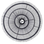 Cadre de suspension rond en rotin noir ajouré effet soleil XXL Ø150 cm