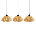 Suspension rotin 3 lampes