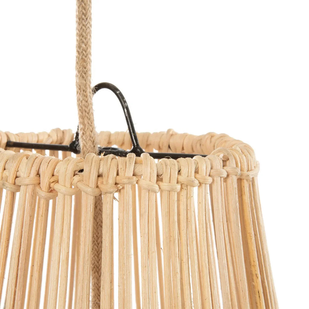 Suspension en rotin flacon – Naturel ajouré – H60 cm