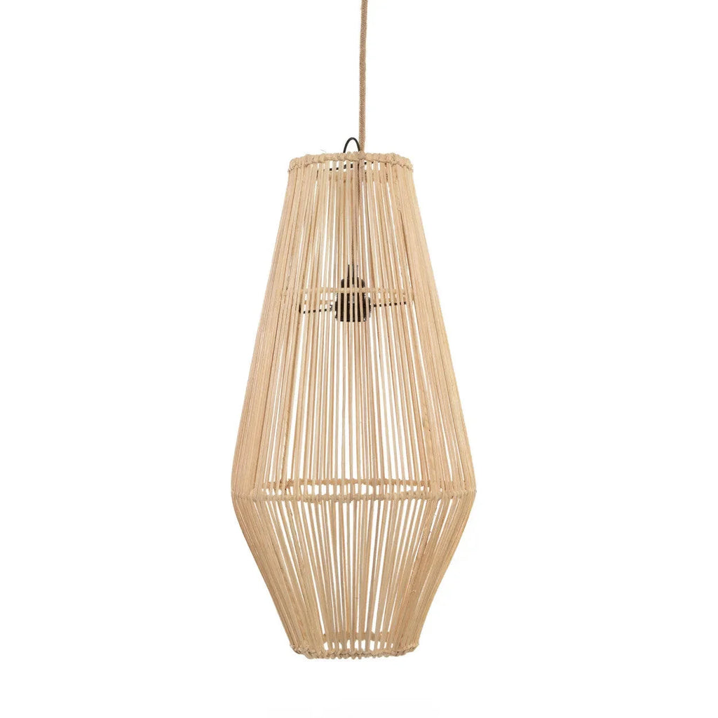 Suspension en rotin flacon – Naturel ajouré – H60 cm