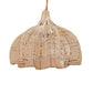 Suspension rotin en forme de fleur fond blanc