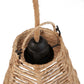 Suspension en rotin naturel 20 cm avec luminaire en pendentif tissé minimaliste