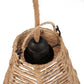 Suspension en rotin naturel 20 cm avec luminaire en pendentif tissé minimaliste