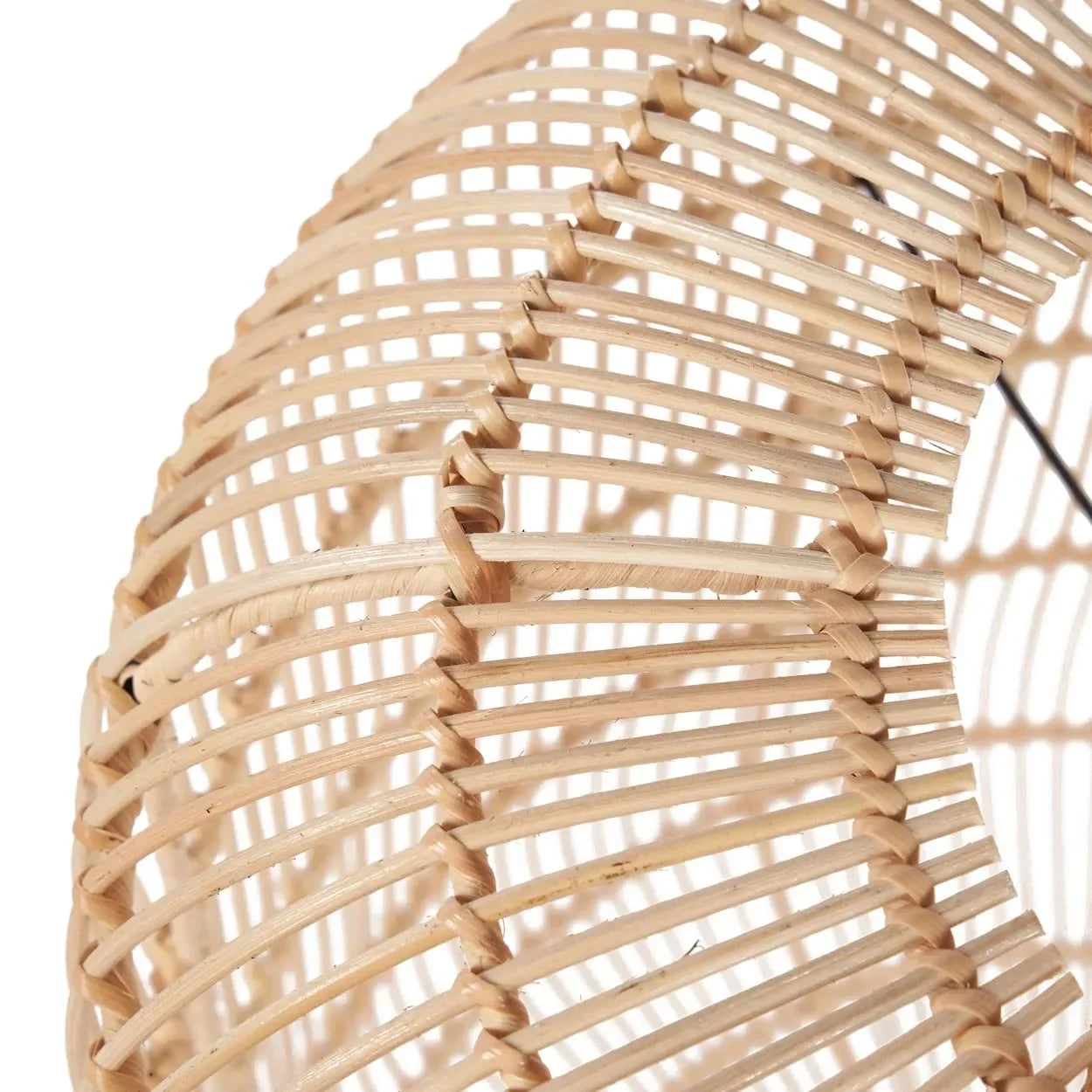 Suspension en rotin naturel 50×60 cm forme arrondie