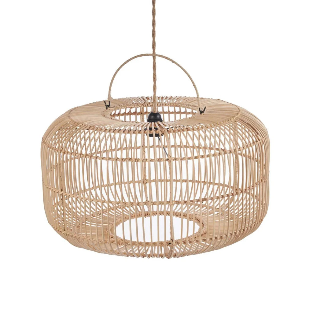 Suspension en rotin naturel 55 cm ronde artisanale