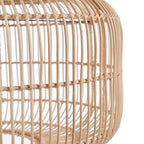 Abat-jour en rotin naturel tressé pour suspension artisanale de 55 cm ronde
