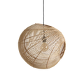 Suspension rotin naturel ajouré forme sphère – Ø50 cm