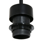 Douille de lampe noire pour suspension en rotin naturel ajouré et métal noir Ø40 cm