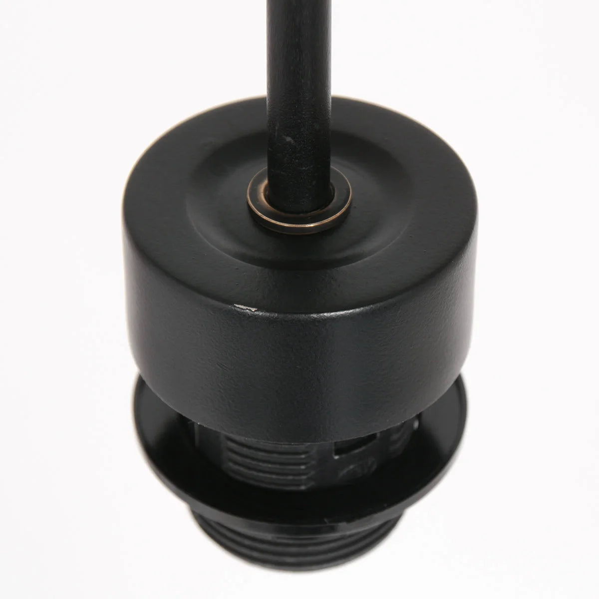Support de lampe en métal noir pour suspension en rotin naturel ajouré Ø40 cm