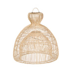 Suspension en rotin naturel forme cloche ajourée Ø82 cm