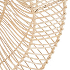 Suspension en rotin naturel forme cloche ajourée Ø82 cm beige tissé