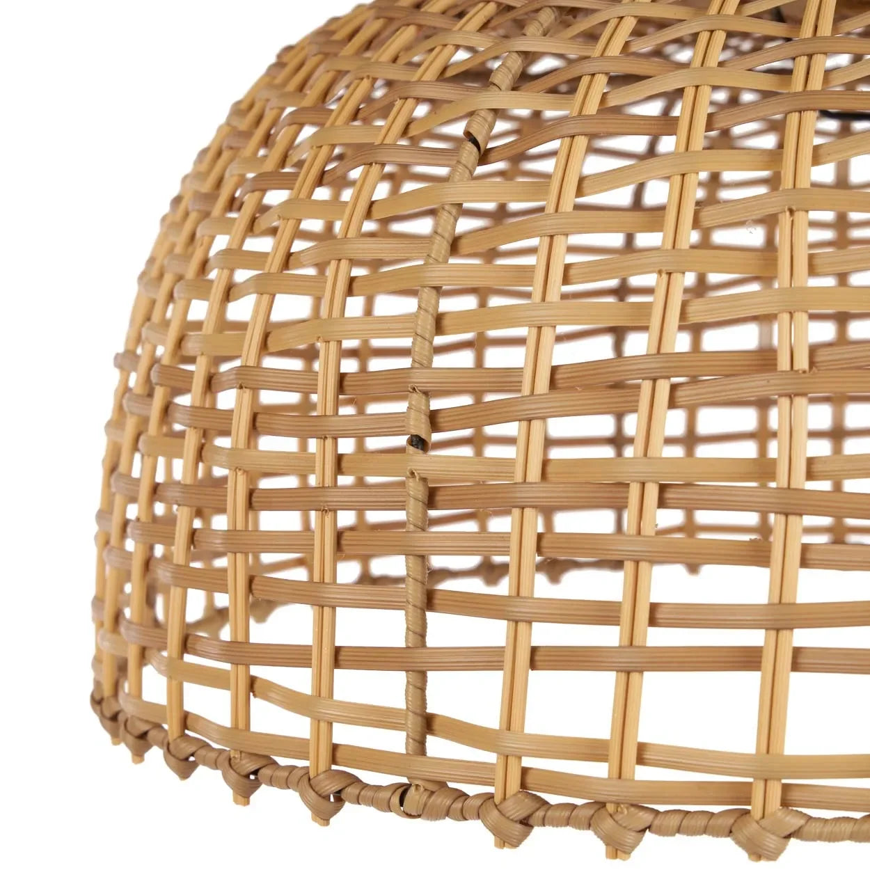 Suspension en rotin naturel forme cloche avec plafond en rotin tressé, Ø60 cm