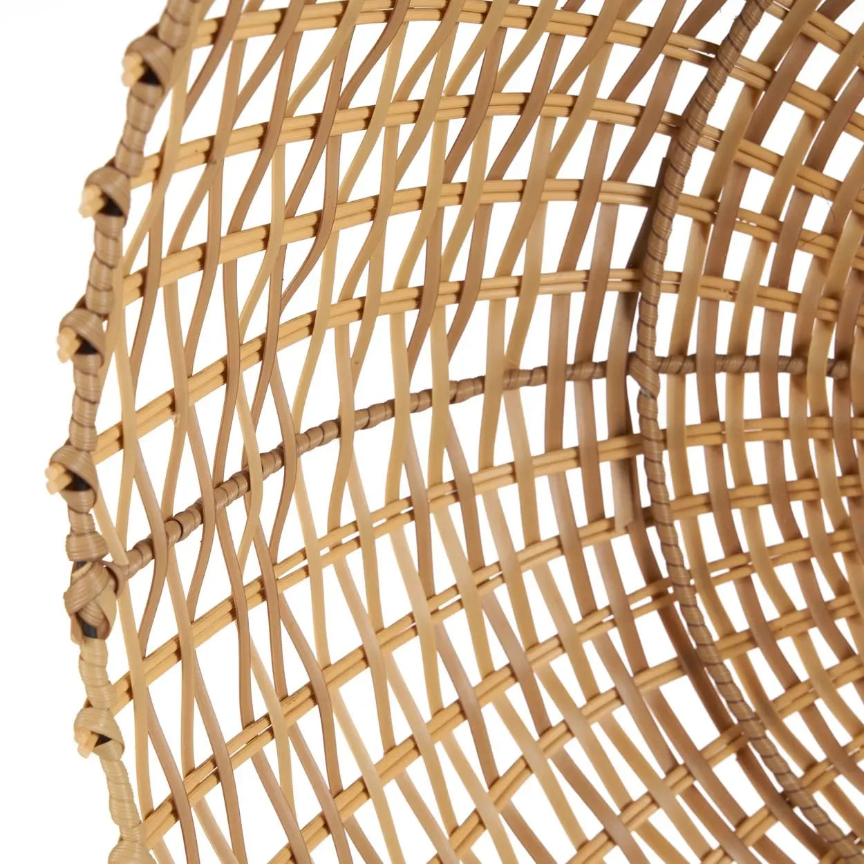 Panier en rotin naturel suspendu en forme de cloche de 60 cm de diamètre