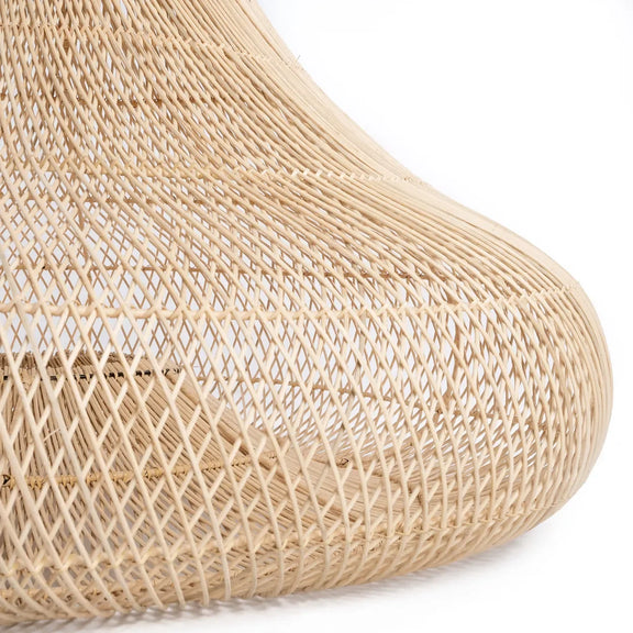 Abat-jour suspendu en rotin naturel forme cloche pour suspension Ø75 cm