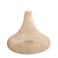 Suspension en rotin naturel forme cloche diamètre 75 cm avec abat-jour tissé
