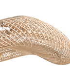 Suspension en rotin naturel forme ondulante tressage ajouré – Ø115 cm