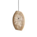 Suspension en rotin naturel ovale ajourée Ø40xH60 cm