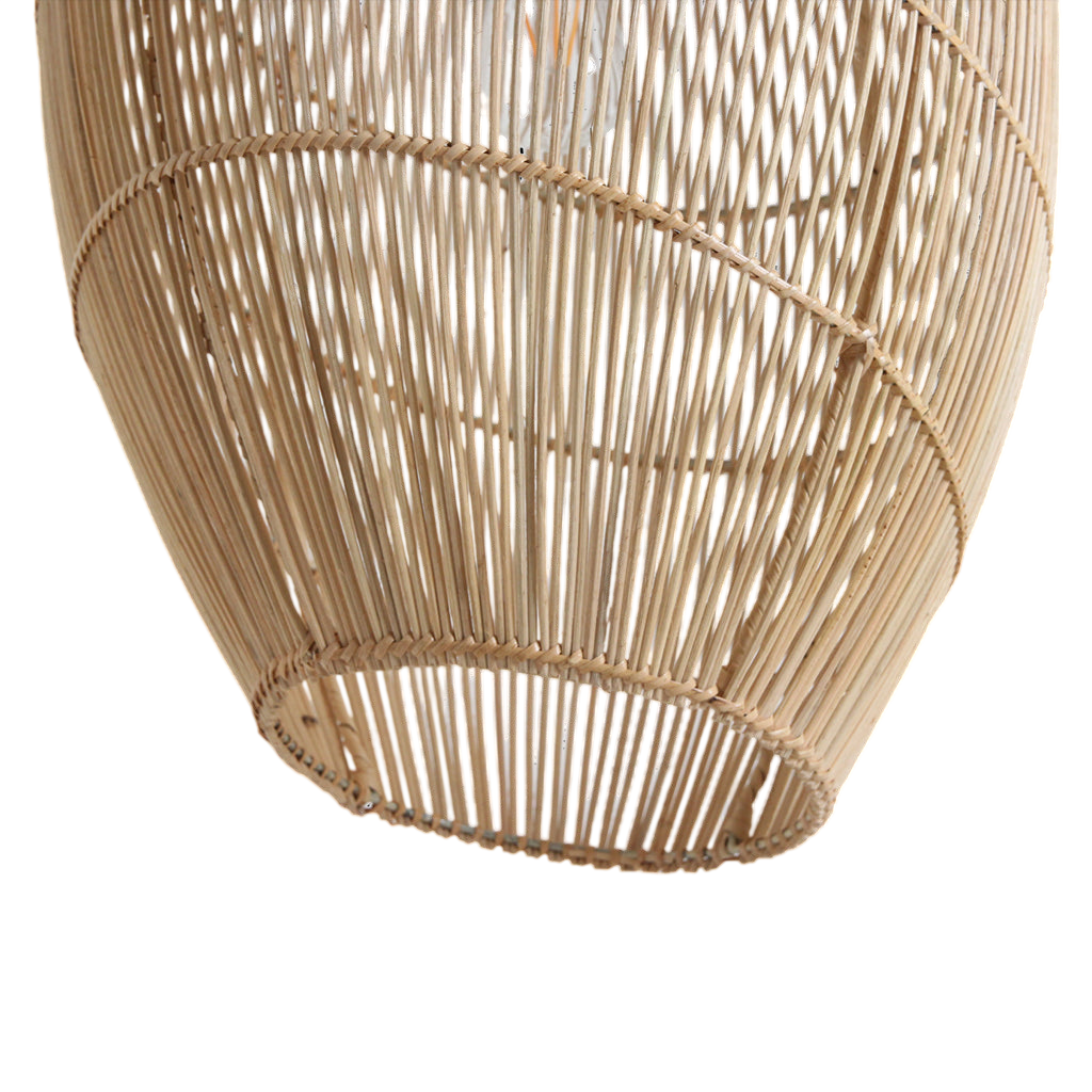Suspension en rotin naturel ovale ajourée Ø40xH60 cm