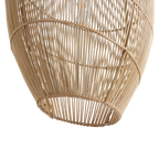 Suspension en rotin naturel ovale ajourée Ø40xH60 cm