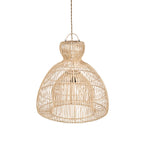 Suspension rotin naturel forme sablier ajourée Ø50 cm