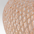 Orbe en bambou tissé pour Suspension en rotin naturel motif croisillons Ø60 cm