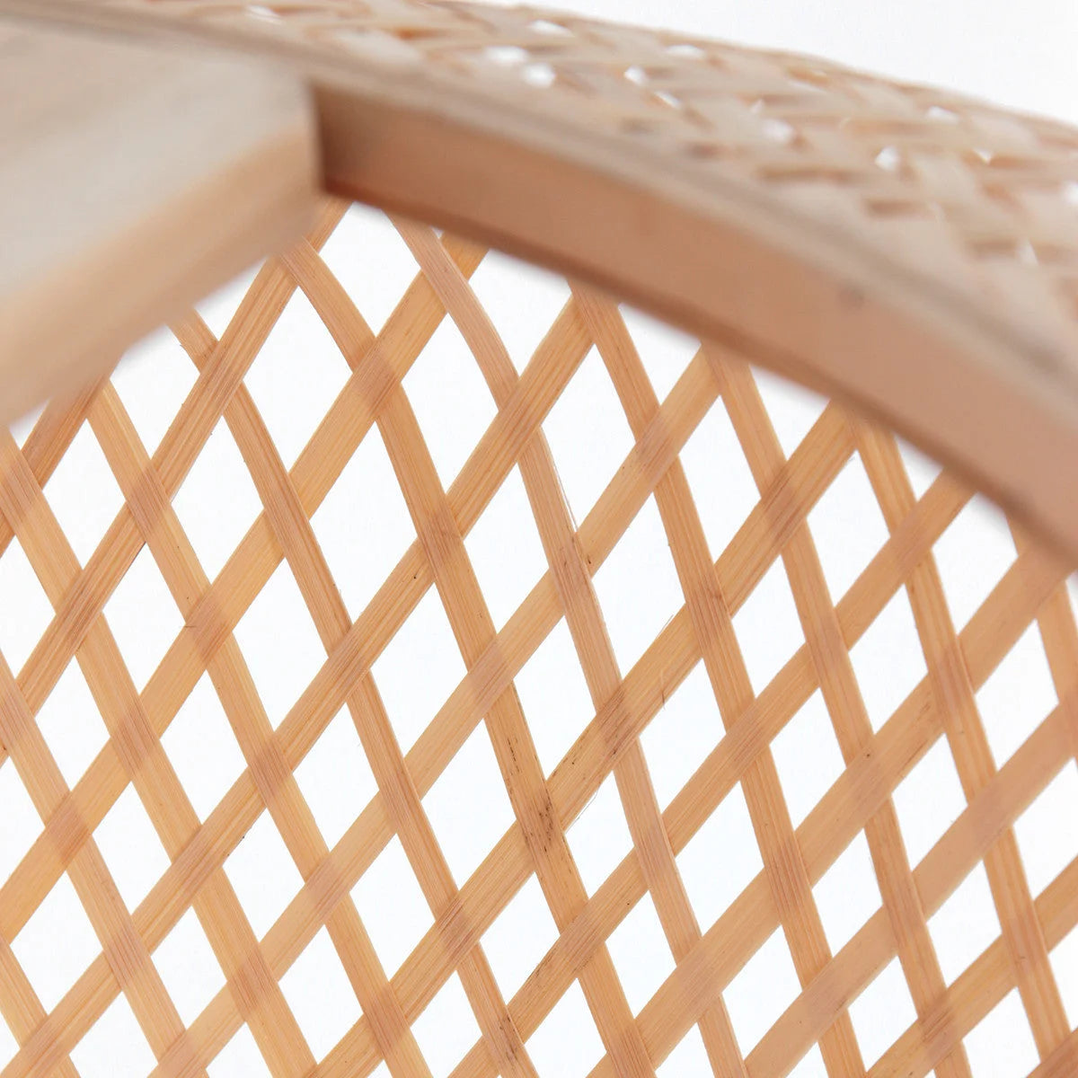 Haute qualité de suspension en rotin naturel avec motif croisillons et diamètre de 60 cm