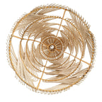 Suspension en rotin naturel tressé forme bouteille ondulée – H70 cm