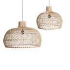 Suspension en rotin naturel tressé forme gourde Ø42 cm