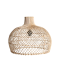 Suspension en rotin naturel tressé forme gourde Ø42 cm à motif diamant