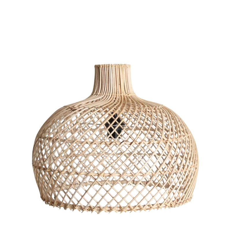 Suspension en rotin naturel tressé forme gourde – Ø42 cm