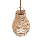 Suspension en rotin naturel tressé forme ovale – Ø20 cm