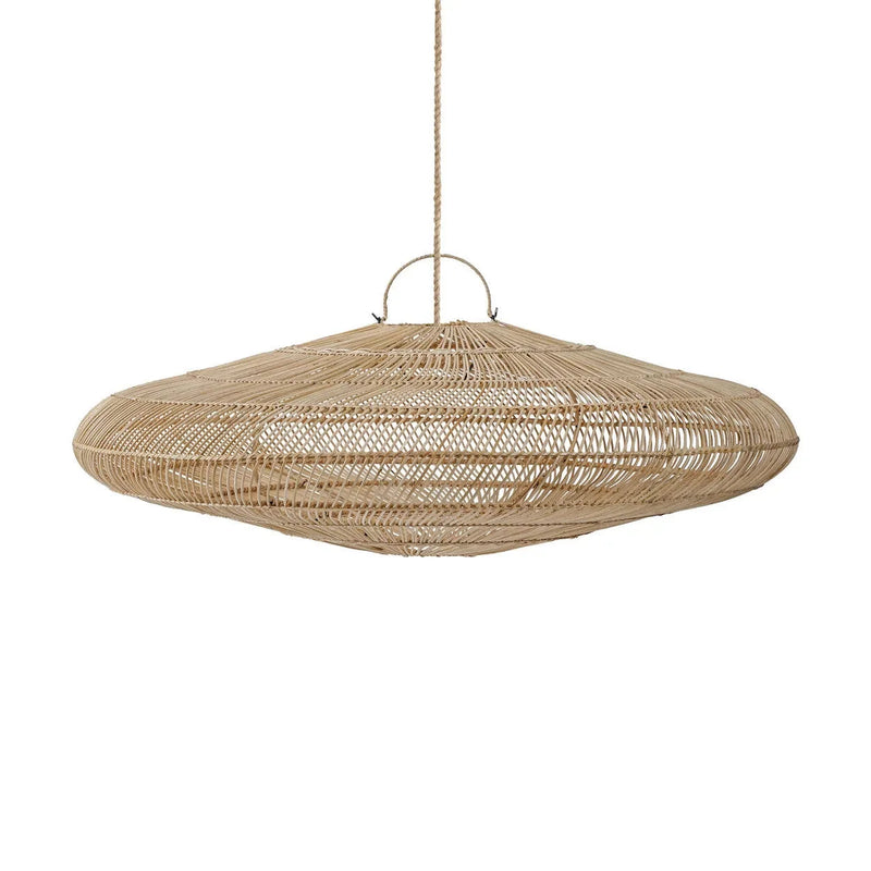 Suspension en rotin naturel tressé forme soucoupe XL – Ø150 cm