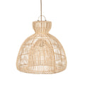Suspension en rotin naturel tressé, forme cloche, Ø57 cm