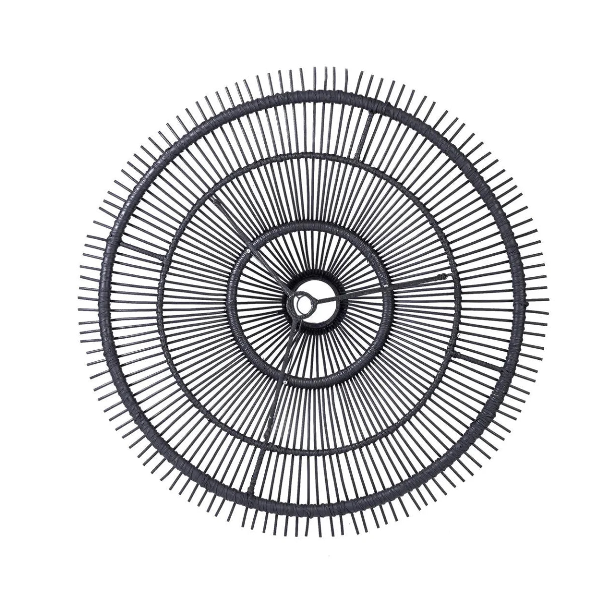 Suspension rotin noir - Ø60 cm