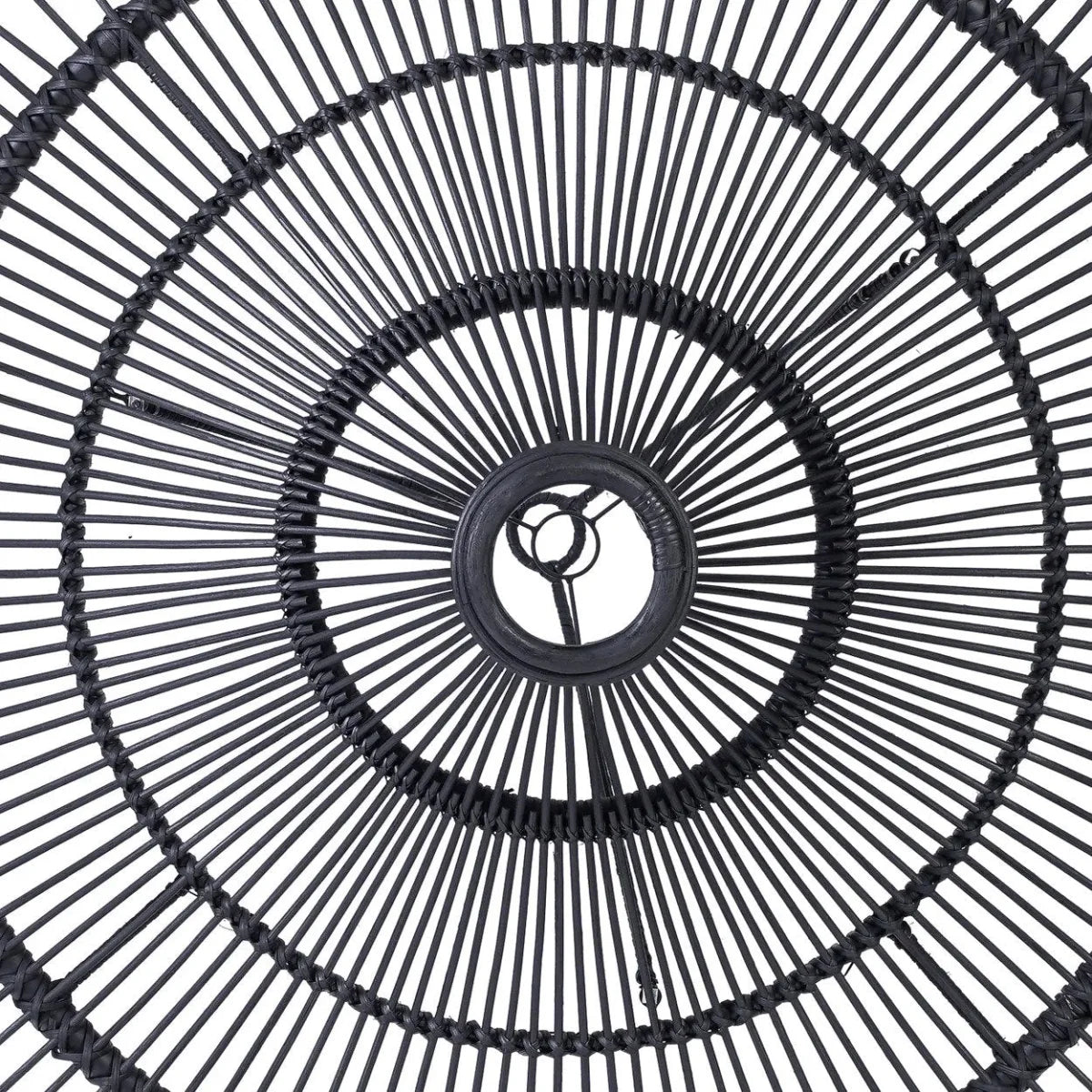 Suspension rotin noir - Ø60 cm