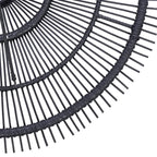 Suspension rotin noir XL 110 cm plafonnier rond design