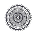 Suspension rotin noir XL 110 cm plafonnier rond design