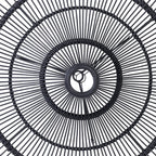 Abat-jour en tissage noir suspendu pour plafond rond design XL 110 cm